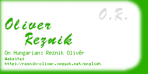 oliver reznik business card